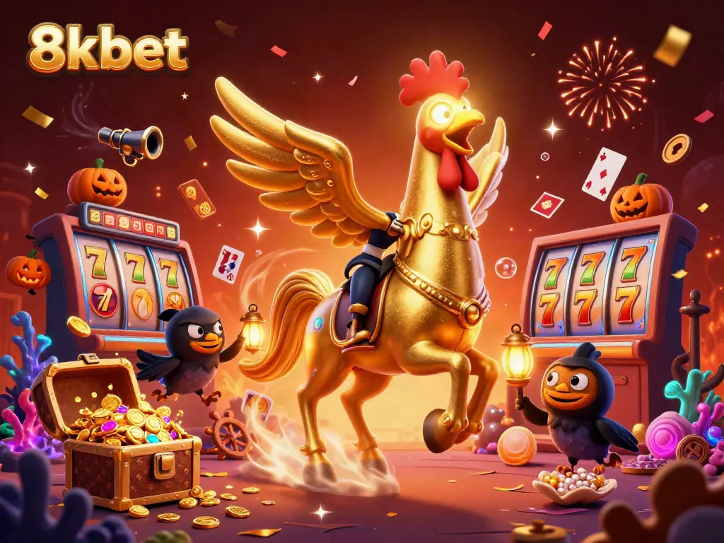 Experience 8xbet's thrilling evening at the casino with dynamic characters and vibrant gaming elements.