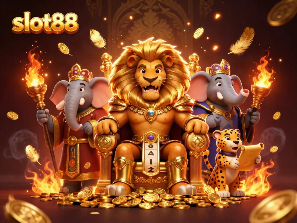 Experience thrilling gameplay with slot88, featuring dynamic characters and golden jackpot elements.