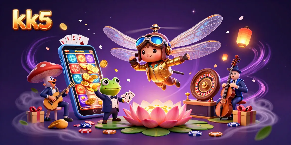 kk5 players enjoy spinning slot reels and dazzling jackpots at a lively lily pad casino