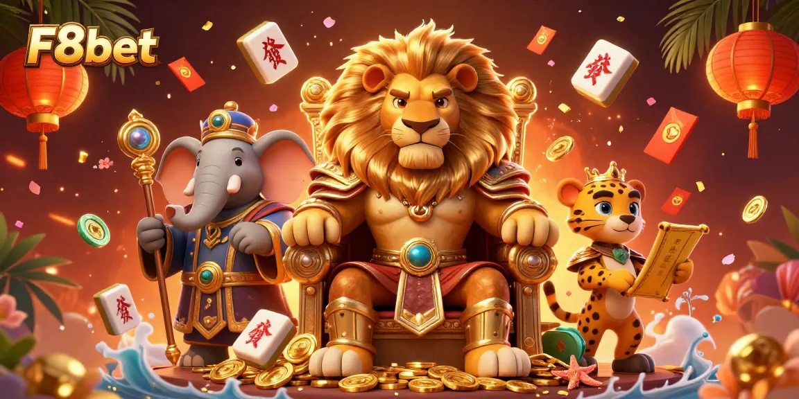 Experience the excitement of F8bet with vibrant 3D characters in a rich casino setting
