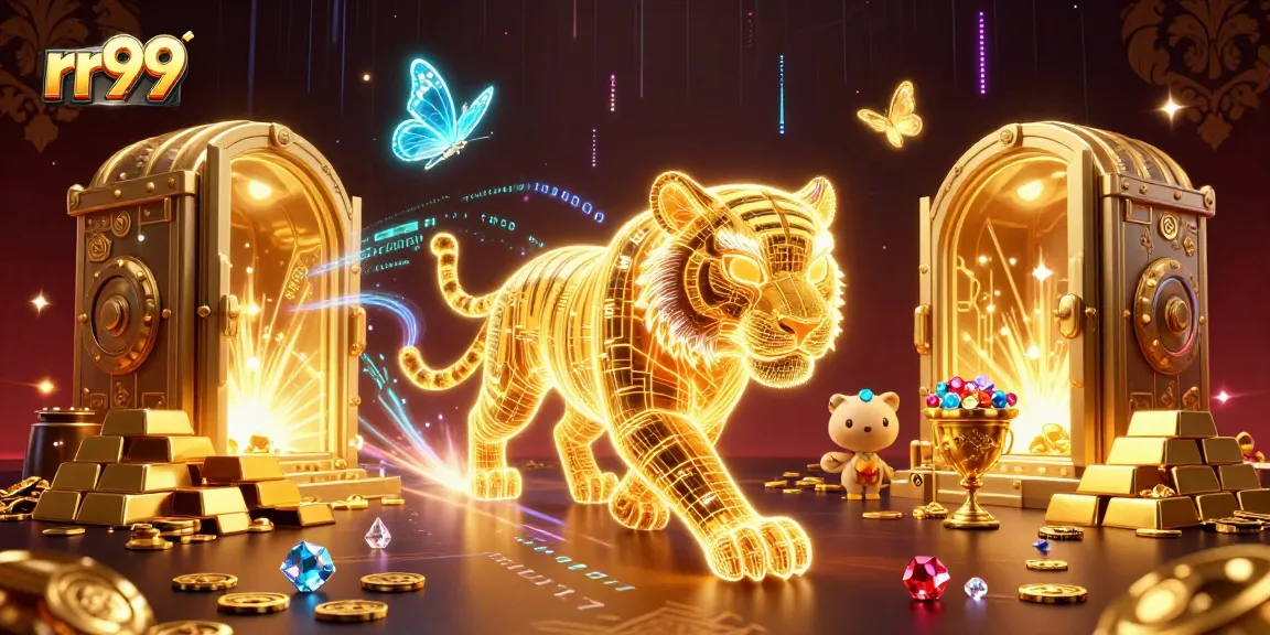 Experience the excitement of rr99 as the golden tiger illuminates the digital casino landscape.