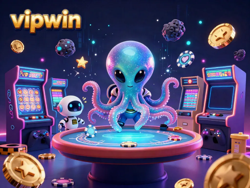 Experience thrilling poker with the vibrant VIPWIN alien octopus and exciting games!