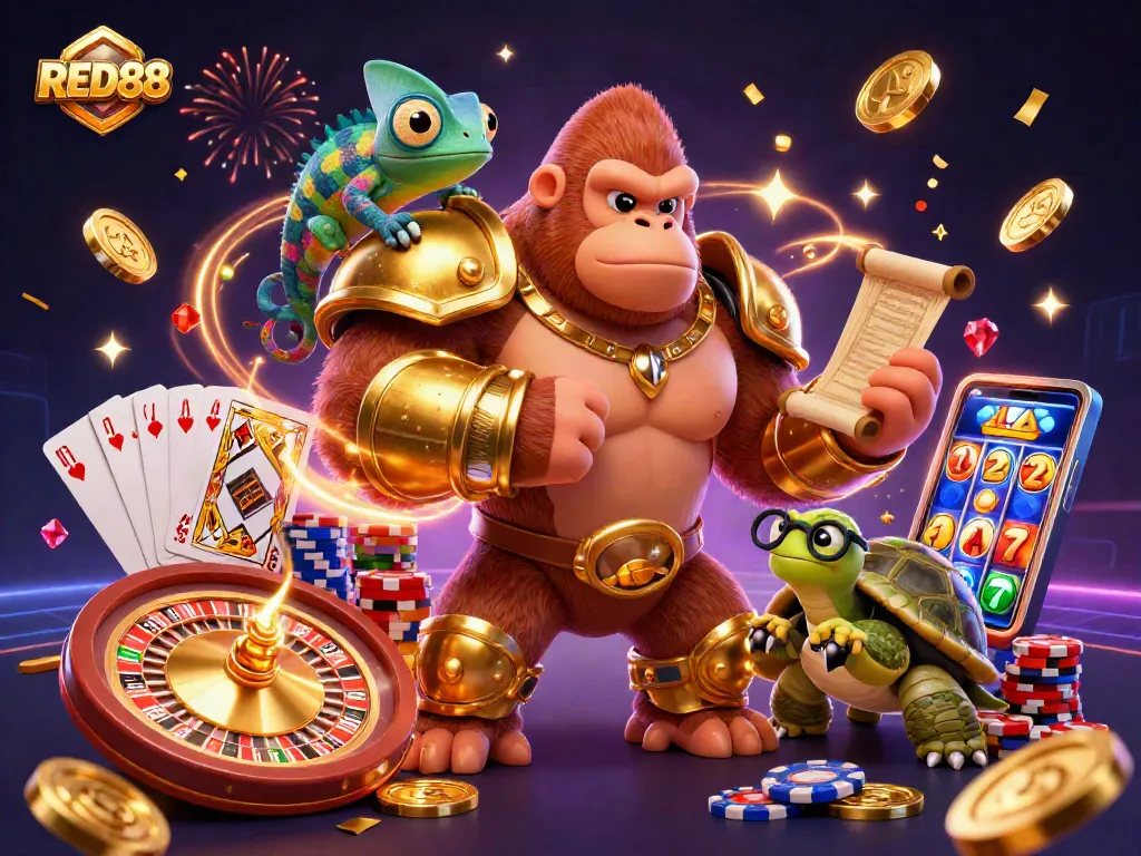 Engage with thrilling RED88 casino gaming featuring vivid 3D characters and dynamic action.