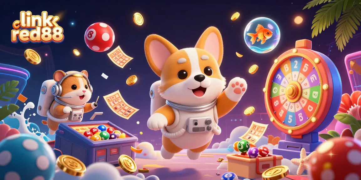 Experience the fun at link red88 with dynamic lottery balls and exciting games in an engaging space casino.