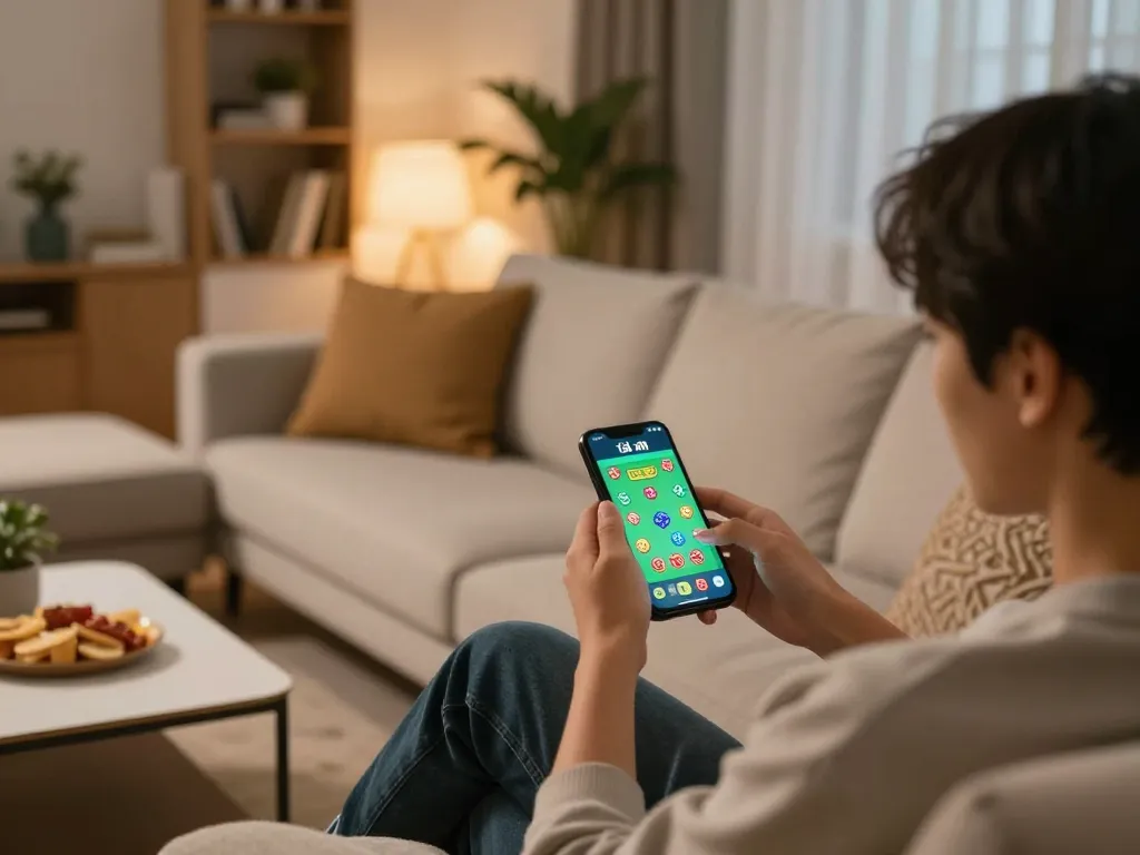 The user is engaged with the app tài xỉu on their smartphone, showcasing a colorful gameplay screen.