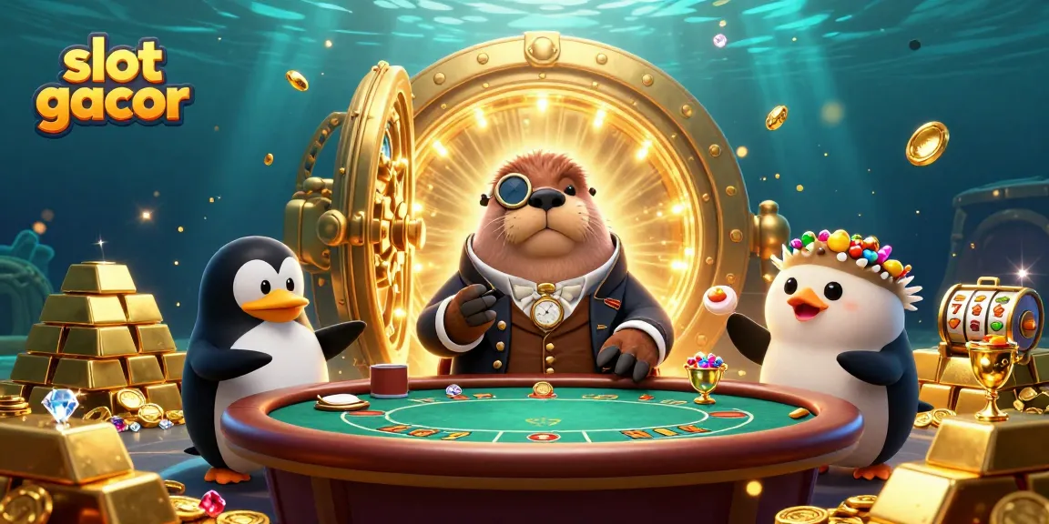 Experience exciting gameplay in this vibrant slot gacor underwater scene with charming characters.